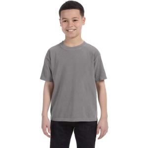 imageComfort color Boys 9018 Garment Dyed Ringspun TShirtGrey PgmDye