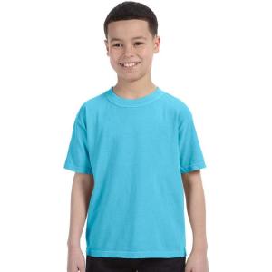 imageComfort color Boys 9018 Garment Dyed Ringspun TShirtLagoon Blue