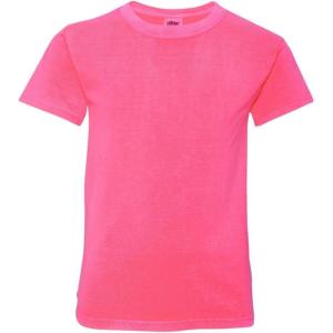 imageComfort color Boys 9018 Garment Dyed Ringspun TShirtNeon Pink