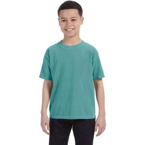 imageComfort color Boys 9018 Garment Dyed Ringspun TShirtSeafoam Pgmdye