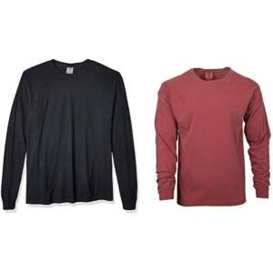 imageComfort Colors Adult Long Sleeve Tee Style 6014BlackCrimson