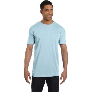 imageComfort Colors Adult Short Sleeve Pocket Tee Style 6030Chalky Light Blue