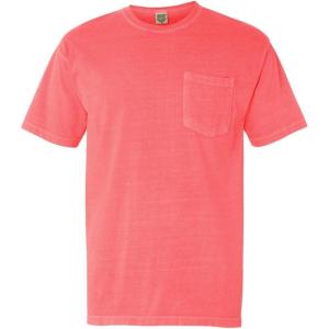 imageComfort Colors Adult Short Sleeve Pocket Tee Style 6030Neon Red Orange