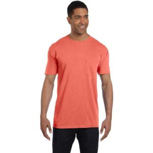 imageComfort Colors Adult Short Sleeve Pocket Tee Style 6030Salmon