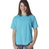 imageChouinard 9018 Youth GarmentDyed RingSpun Cotton Tee Lagoon Medium