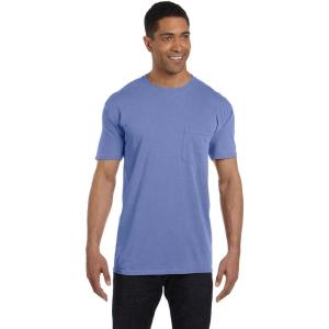 imageComfort C1717 Colors 61 oz Ringspun GarmentDyed TShirtFlo Blue