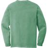 imageComfort color Mens C4410 Heavyweight Long Sleeve Pocket TShirtLight Green Pgmdye