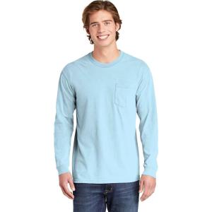 imageComfort color Mens C4410 Heavyweight Long Sleeve Pocket TShirtChambray