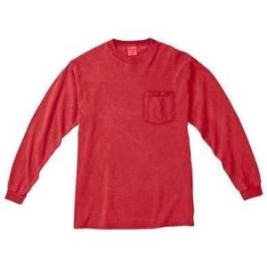imageComfort color Mens C4410 Heavyweight Long Sleeve Pocket TShirtChili