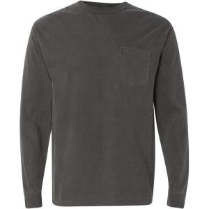 imageComfort color Mens C4410 Heavyweight Long Sleeve Pocket TShirtRed