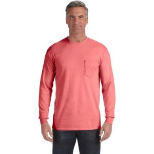imageComfort color Mens C4410 Heavyweight Long Sleeve Pocket TShirtWatermelon