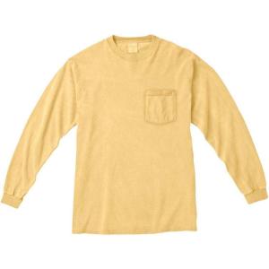 imageComfort color Mens C4410 Heavyweight Long Sleeve Pocket TShirtXlarge butter