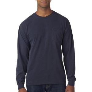 imageComfort color Mens C4410 Heavyweight Long Sleeve Pocket TShirtXxlarge midnight