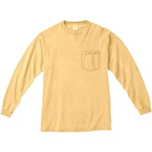 imageComfort color Mens C4410 Heavyweight Long Sleeve Pocket TShirtYellow