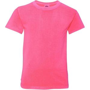 imageYouth 54 oz Ringspun GarmentDyed TShirt NEON PINK XSmall