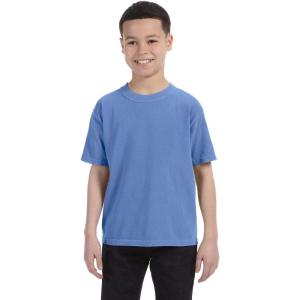imageComfort Colors  Youth Garment Dyed Ringspun TShirt  9018Flo Blue