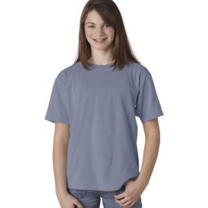 imageChouinard 9018 Youth GarmentDyed RingSpun Cotton Tee Washed Denim Small