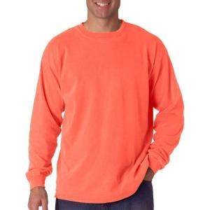 imageComfort Colors Ringspun GarmentDyed LongSleeve TShirt C6014Red Orange