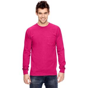 imageMens 4410 Heavyweight Long Sleeve Pocket TShirtHeliconia