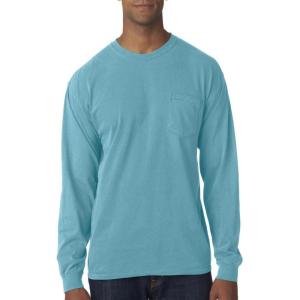 imageMens 4410 Heavyweight Long Sleeve Pocket TShirtLagoon