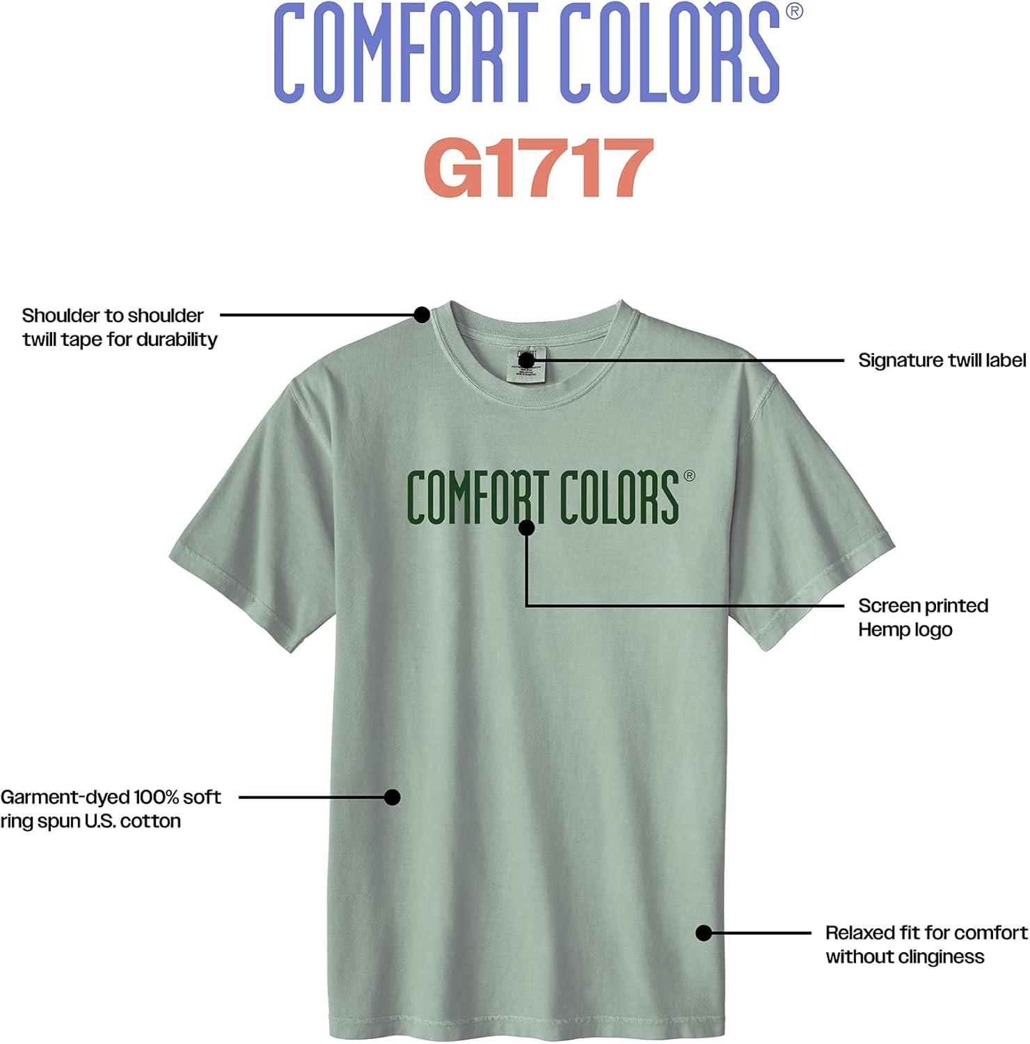 image:imageComfort Colors Adult Heavyweight Short Sleeve Tee Style G1717G1745 MultipackBay  Hemp Logo Center Print