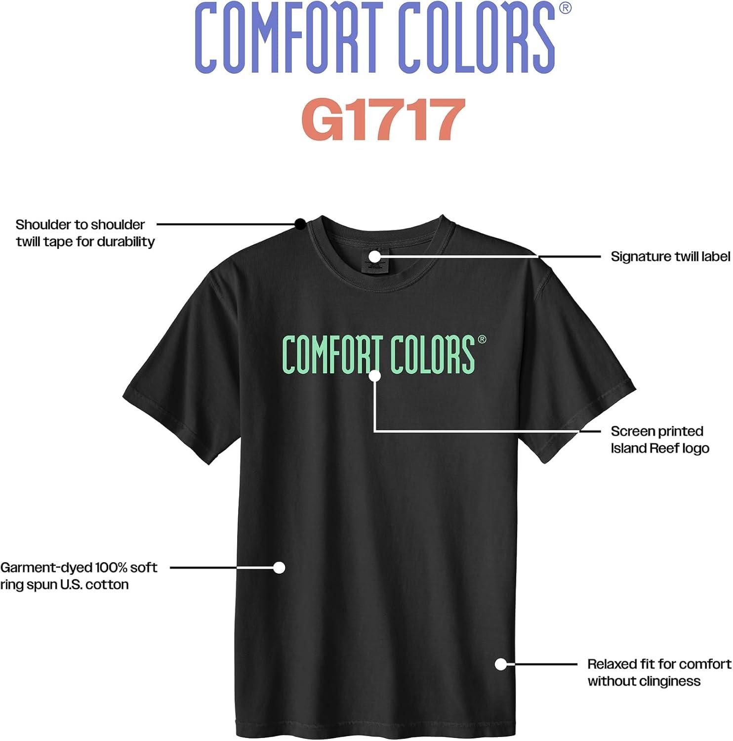 image:imageComfort Colors Adult Heavyweight Short Sleeve Tee Style G1717G1745 MultipackBlack  Island Reef Logo Center Print
