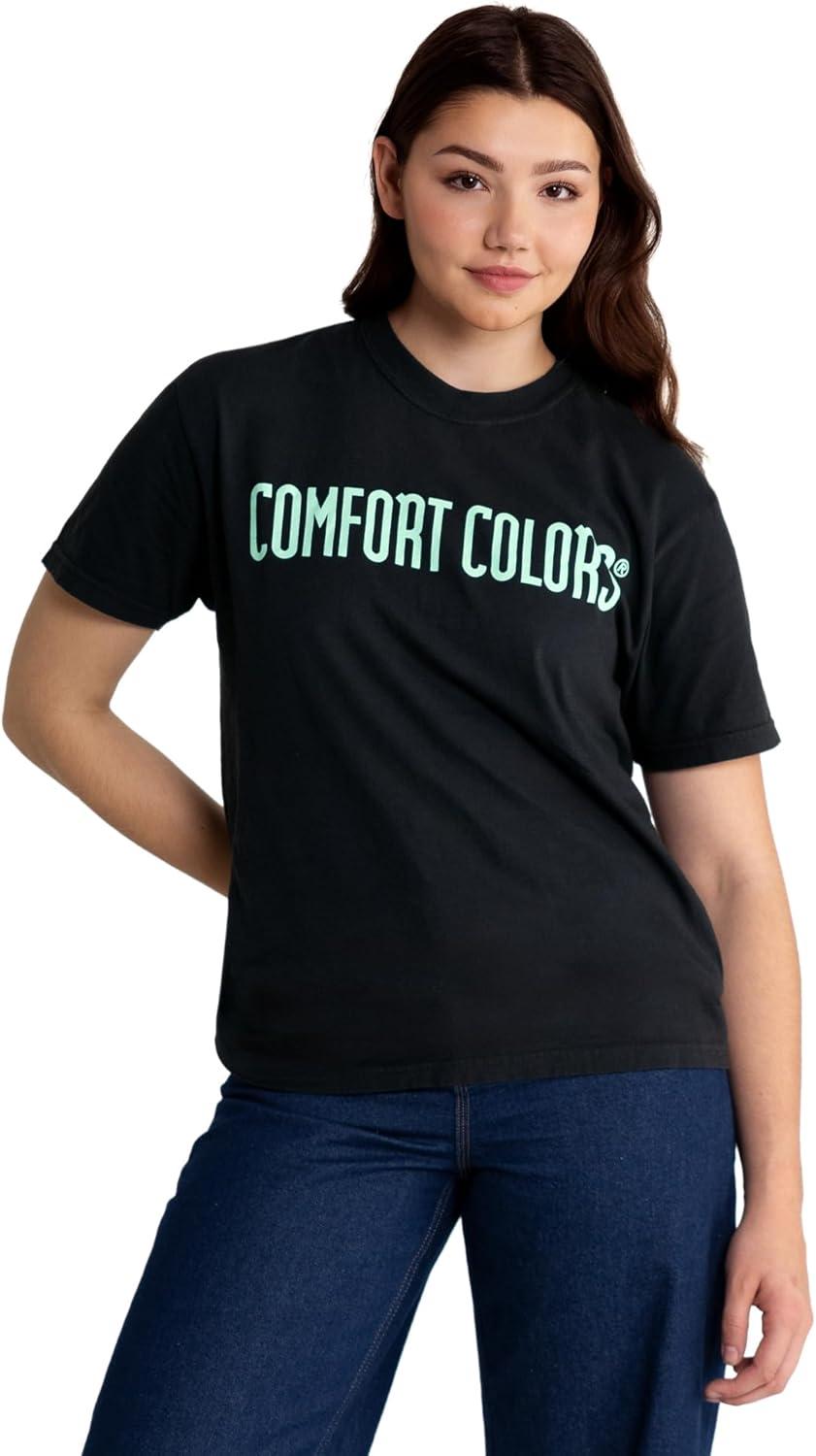 image:imageComfort Colors Adult Heavyweight Short Sleeve Tee Style G1717G1745 MultipackBlack  Island Reef Logo Center Print