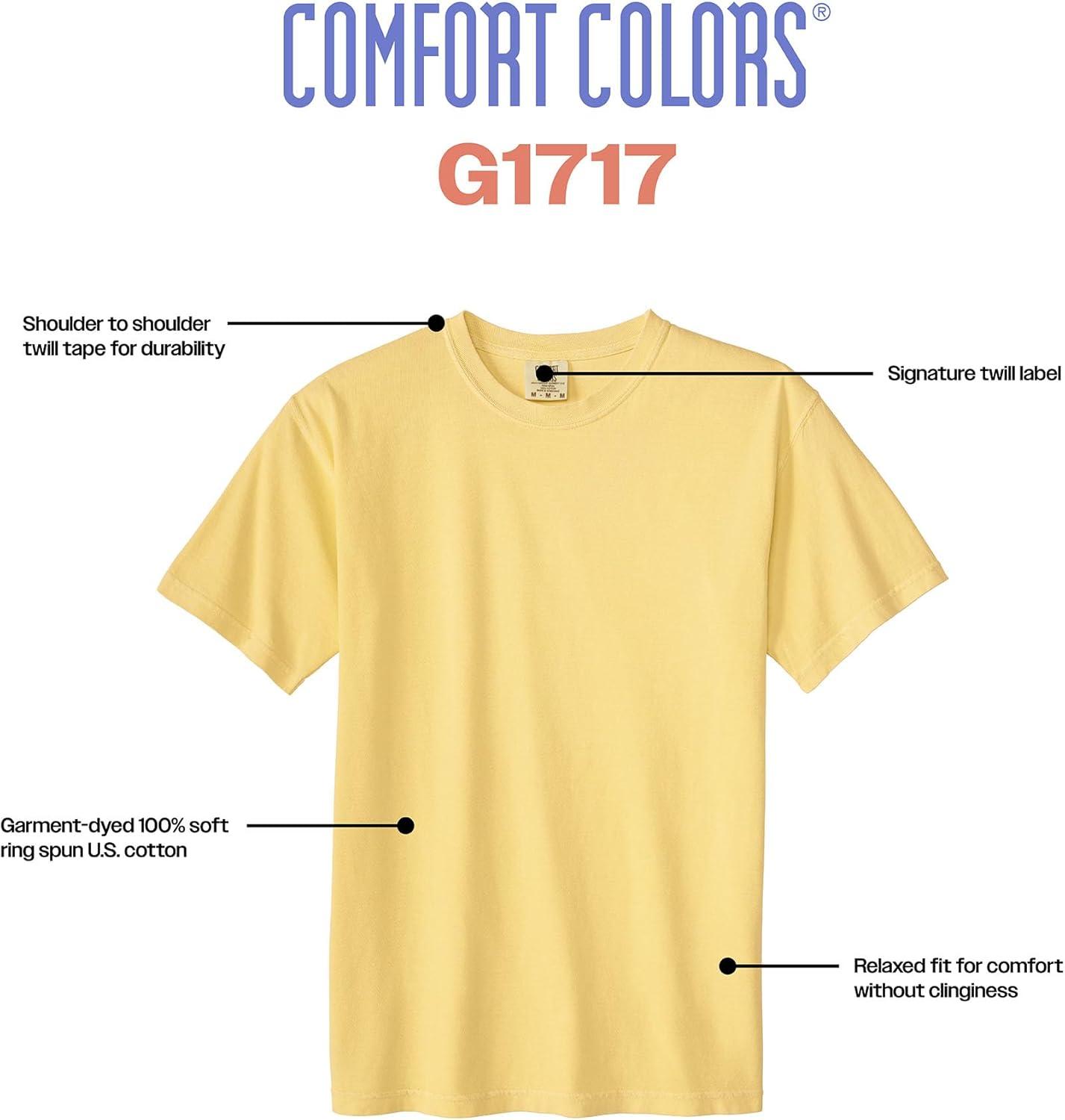 image:imageComfort Colors Adult Heavyweight Short Sleeve Tee Style G1717G1745 MultipackWashed Denim