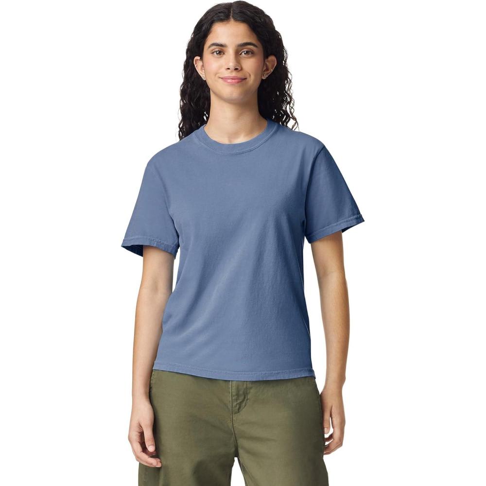 image:imageComfort Colors Adult Heavyweight Short Sleeve Tee Style G1717G1745 MultipackWashed Denim