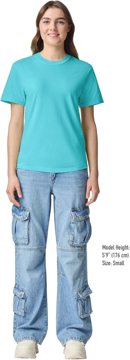 image:imageComfort Colors Adult Heavyweight Short Sleeve Tee Style G1717G1745 MultipackLagoon Blue