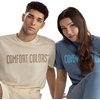image:imageComfort Colors Adult Heavyweight Short Sleeve Tee Style G1717G1745 MultipackBlue Jean  Fiji Blue Logo Center Print